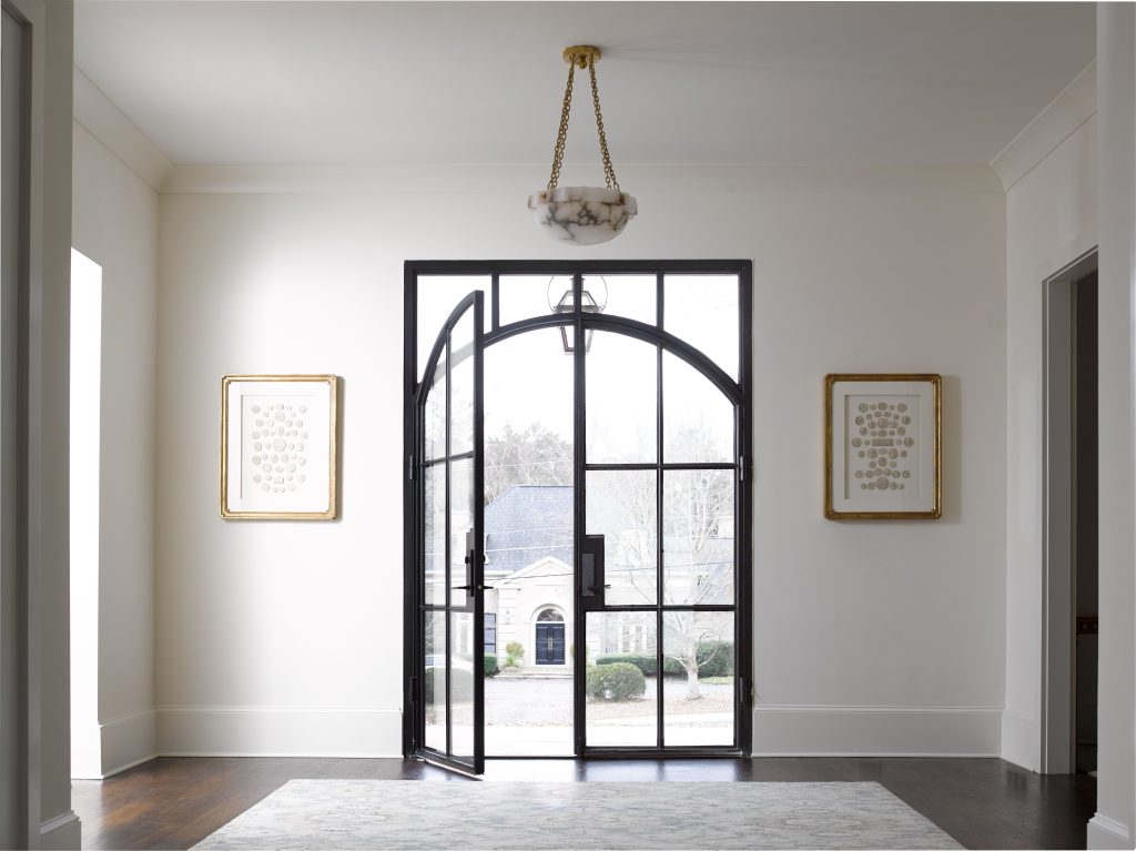 steel entry partial open