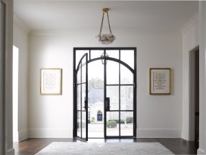 steel entry partial open