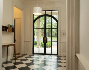 custom arched double door